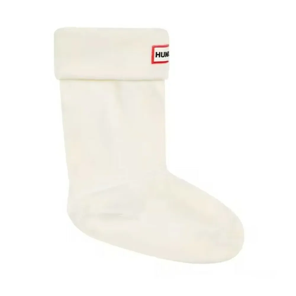 Hunter Kids Original Fleece Welly Boot Socks Cream Size XL